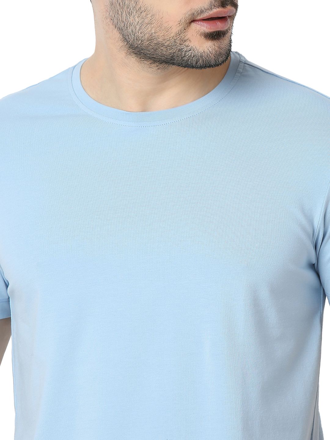 Underjeans T-Shirt Solid Blue Regular Fit