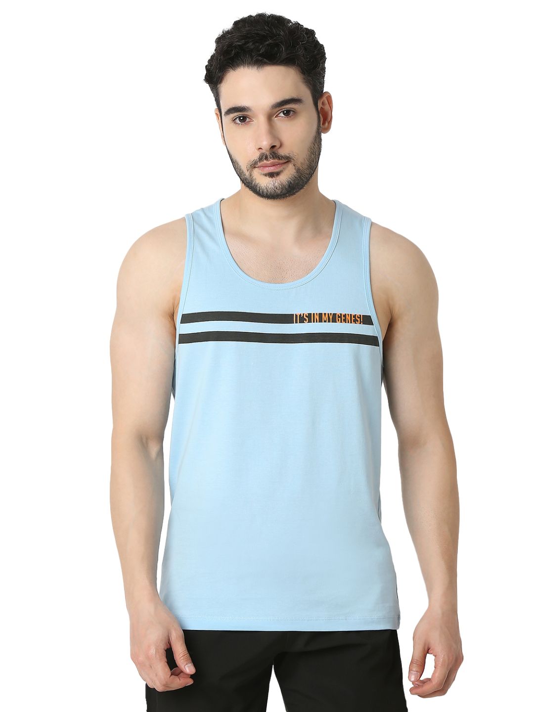 Underjeans Men Blue Vest
