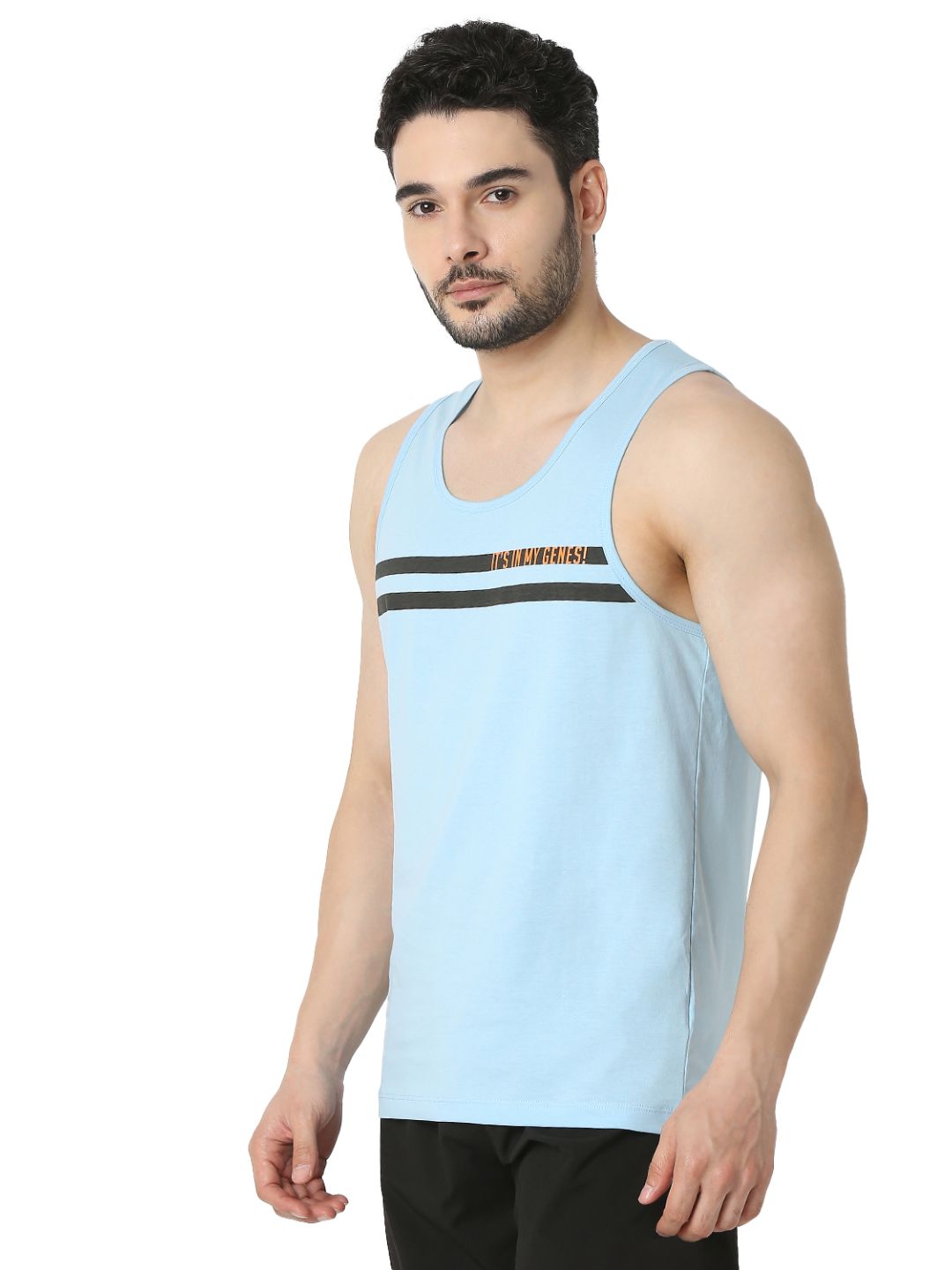Underjeans Men Blue Vest