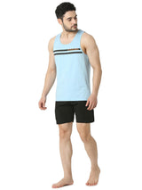 Underjeans Blue Regular Fit Vest
