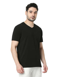 Underjeans T-Shirt Solid Black Regular Fit
