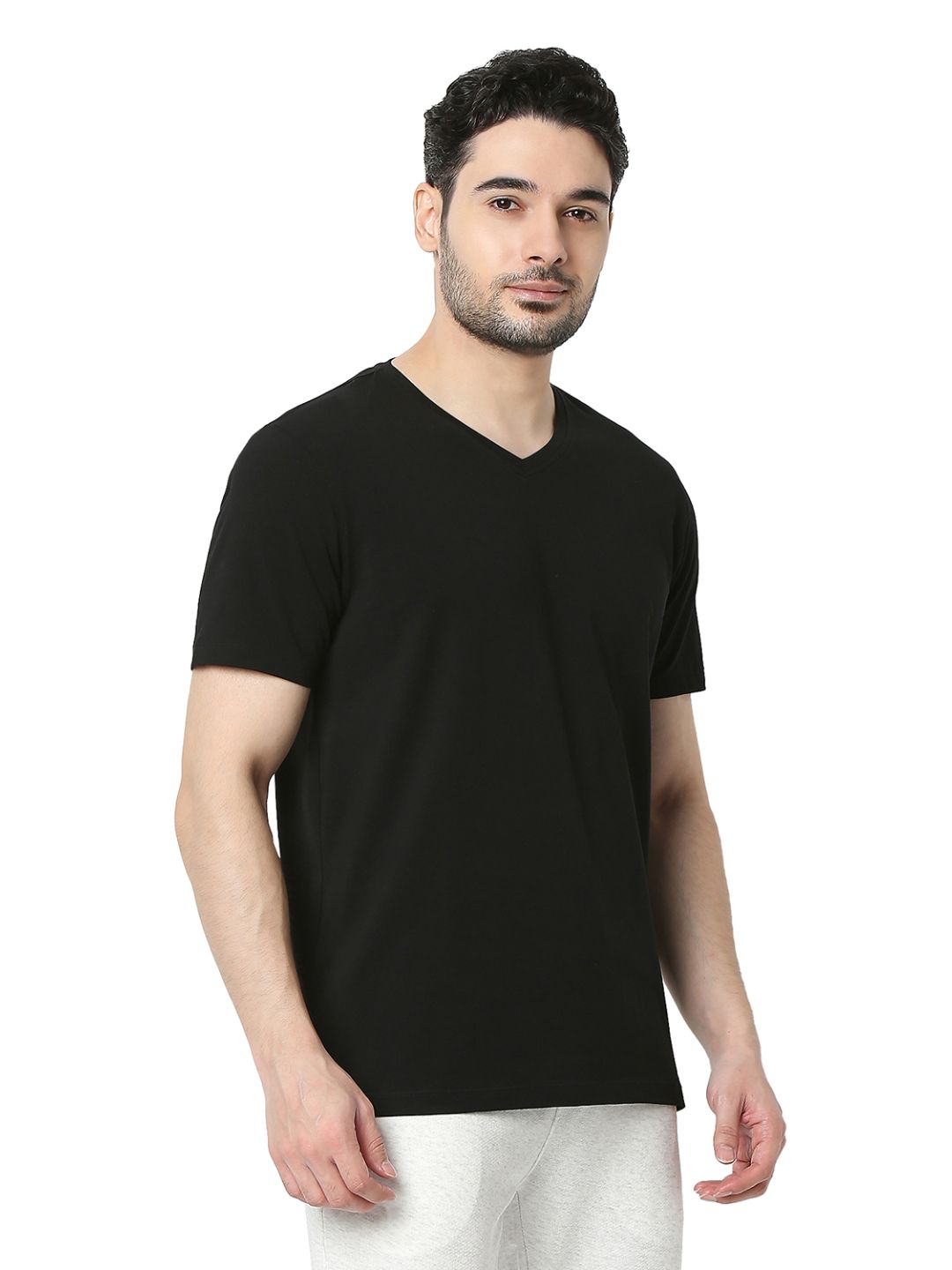 Underjeans T-Shirt Solid Black Regular Fit