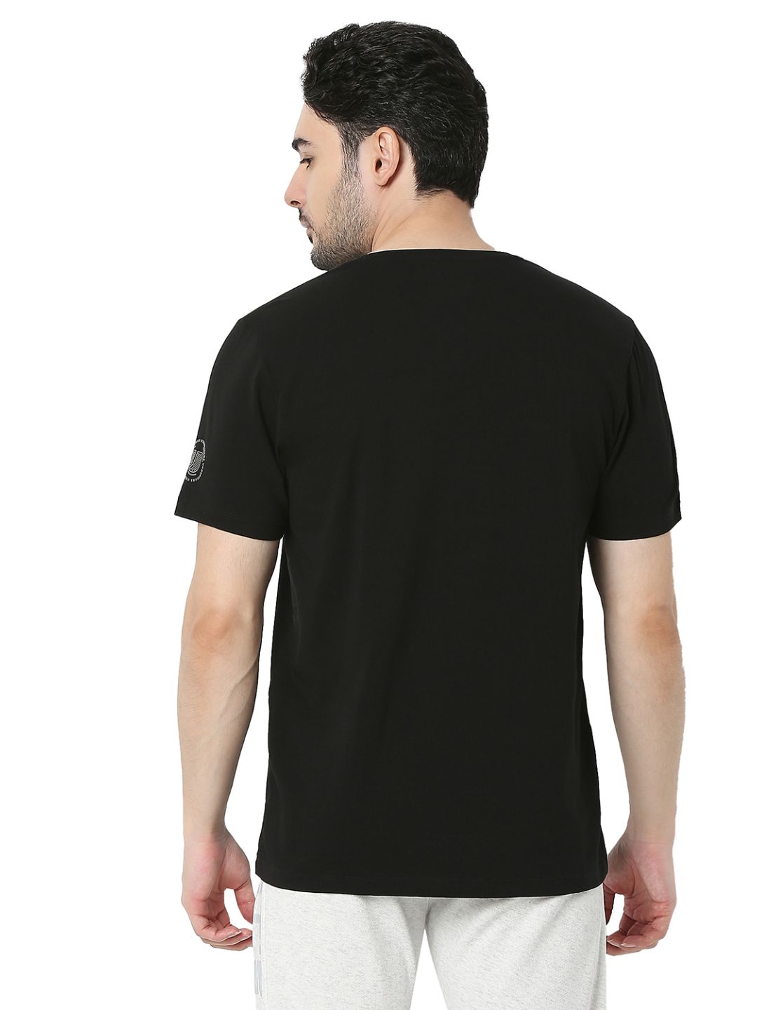 Underjeans T-Shirt Solid Black Regular Fit
