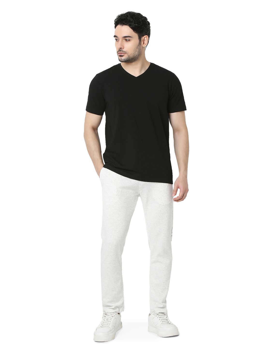 Underjeans T-Shirt Solid Black Regular Fit