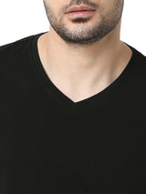 Underjeans T-Shirt Solid Black Regular Fit