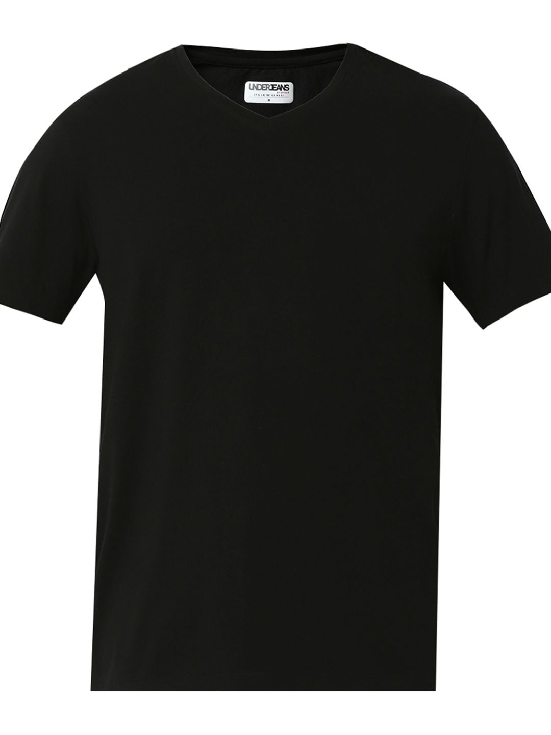 Underjeans T-Shirt Solid Black Regular Fit