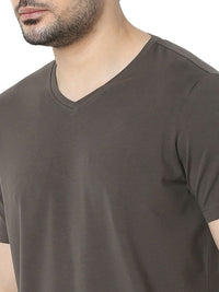 Underjeans T-Shirt Solid Grey Regular Fit