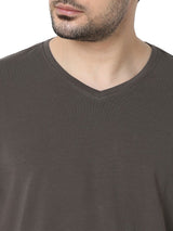 Underjeans T-Shirt Solid Grey Regular Fit