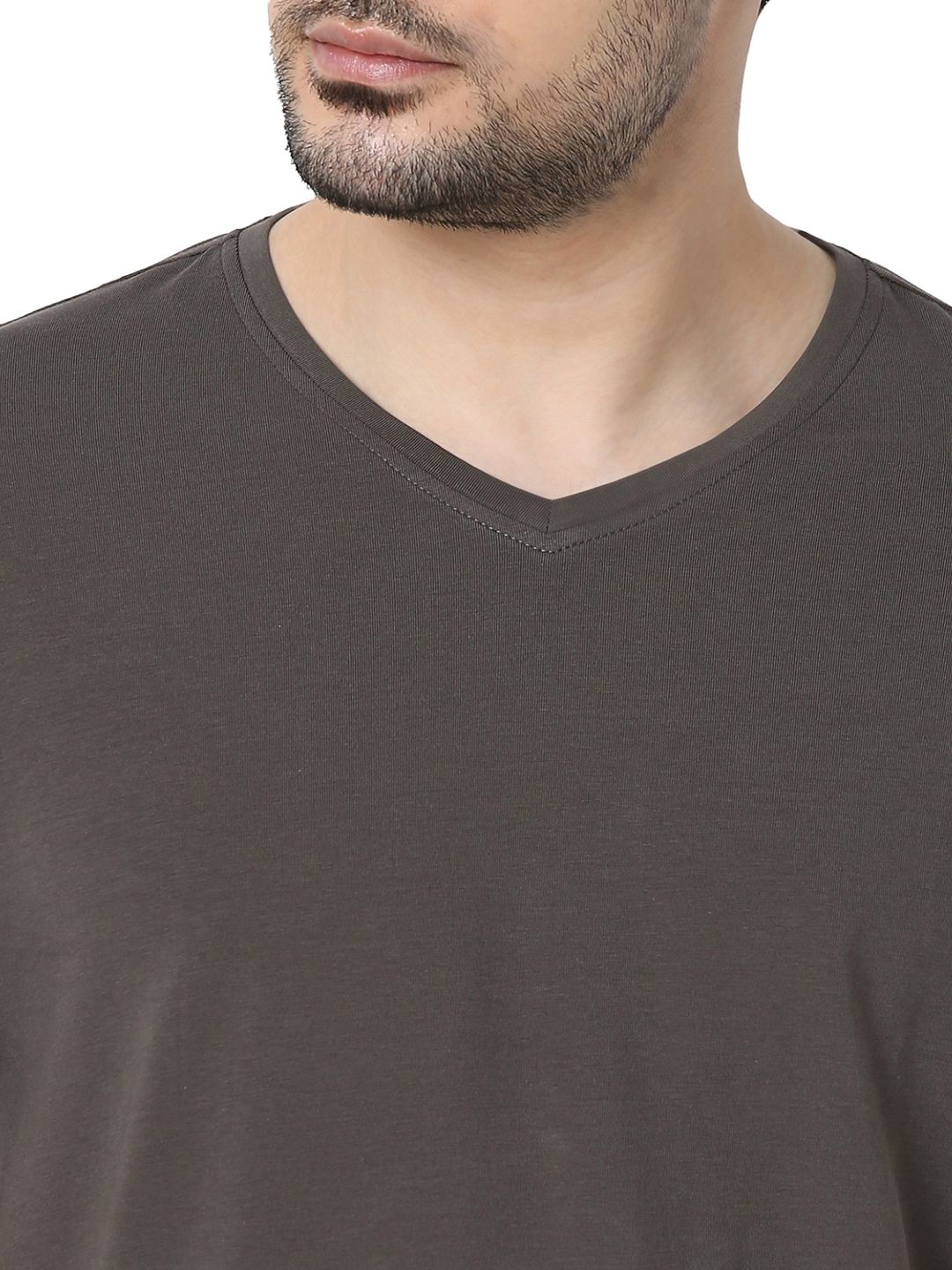 Underjeans T-Shirt Solid Grey Regular Fit