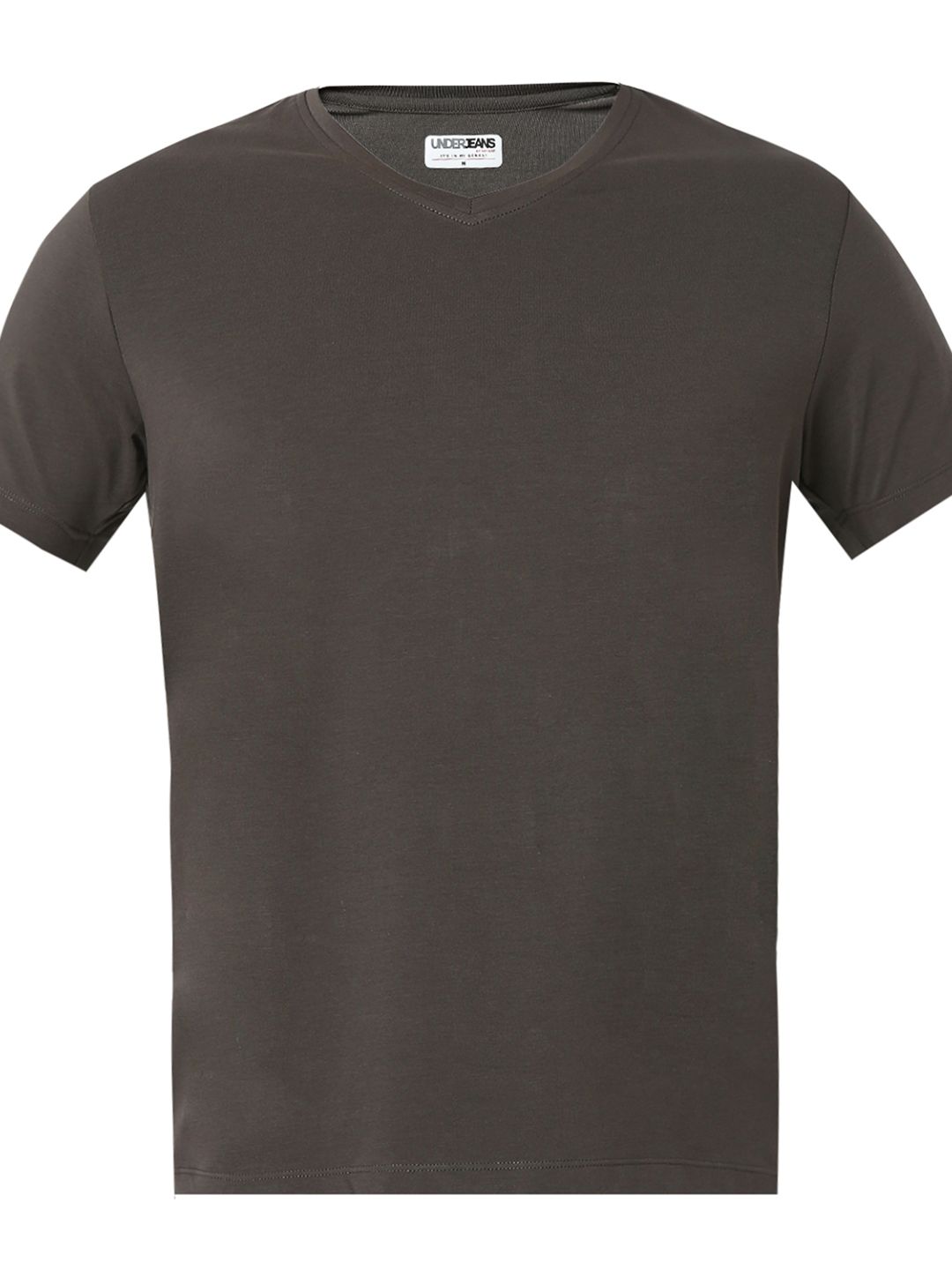 Underjeans T-Shirt Solid Grey Regular Fit