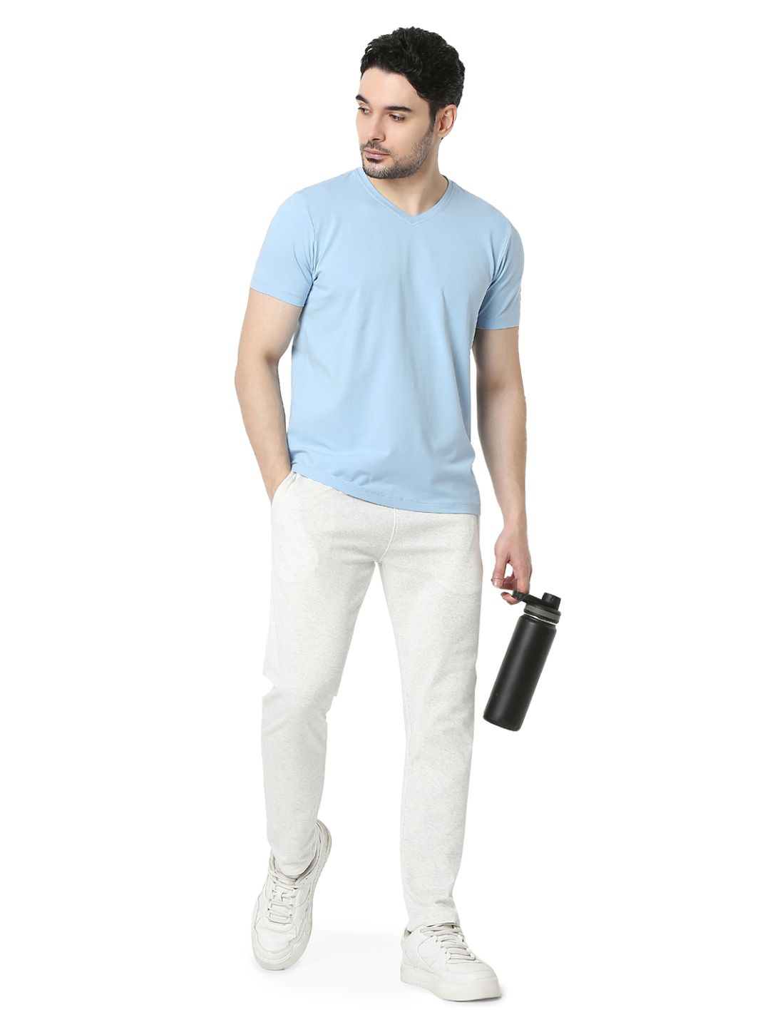 Underjeans T-Shirt Solid Blue Regular Fit