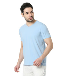 Underjeans T-Shirt Solid Blue Regular Fit