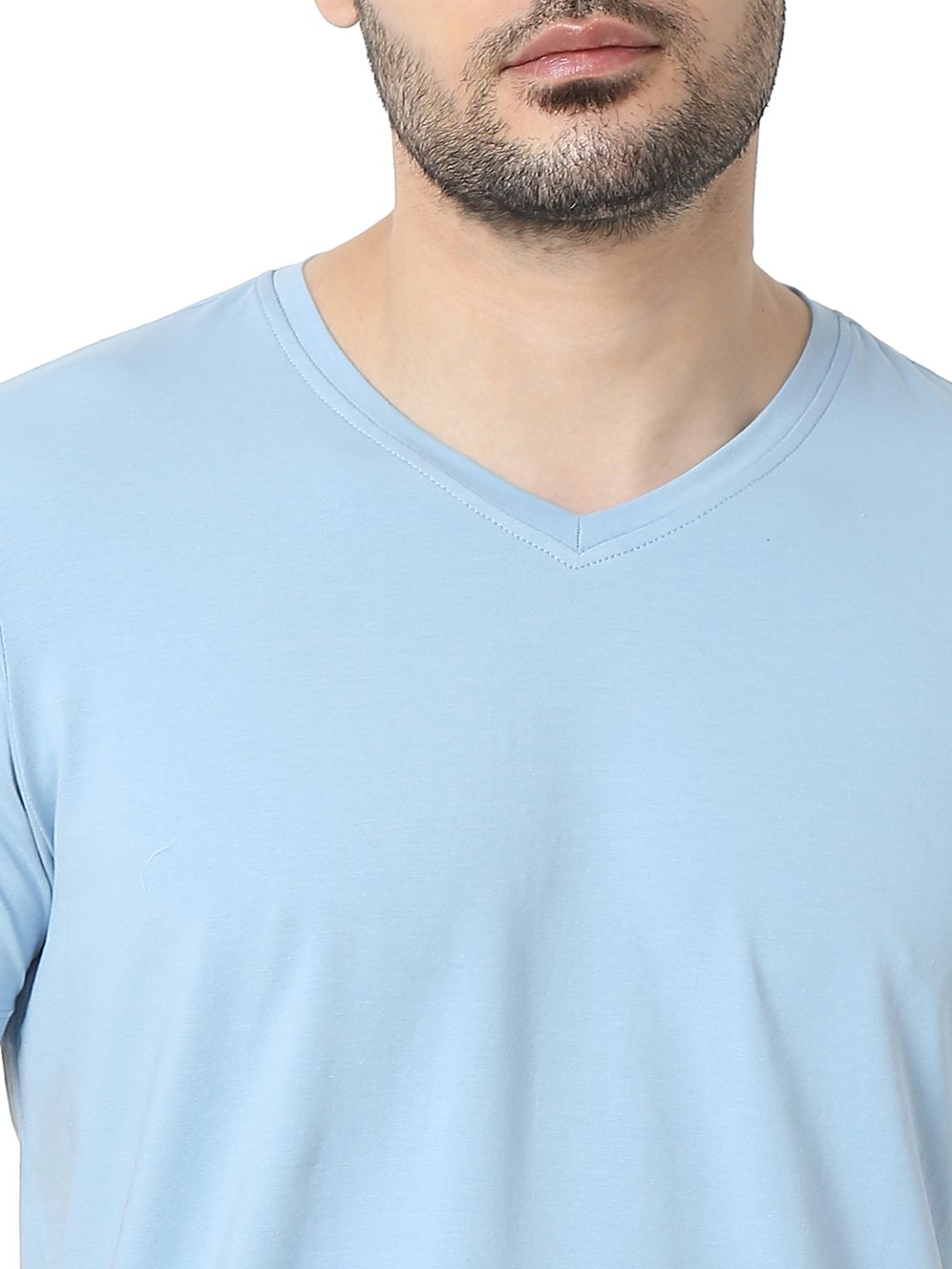Underjeans T-Shirt Solid Blue Regular Fit