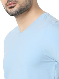 Underjeans T-Shirt Solid Blue Regular Fit