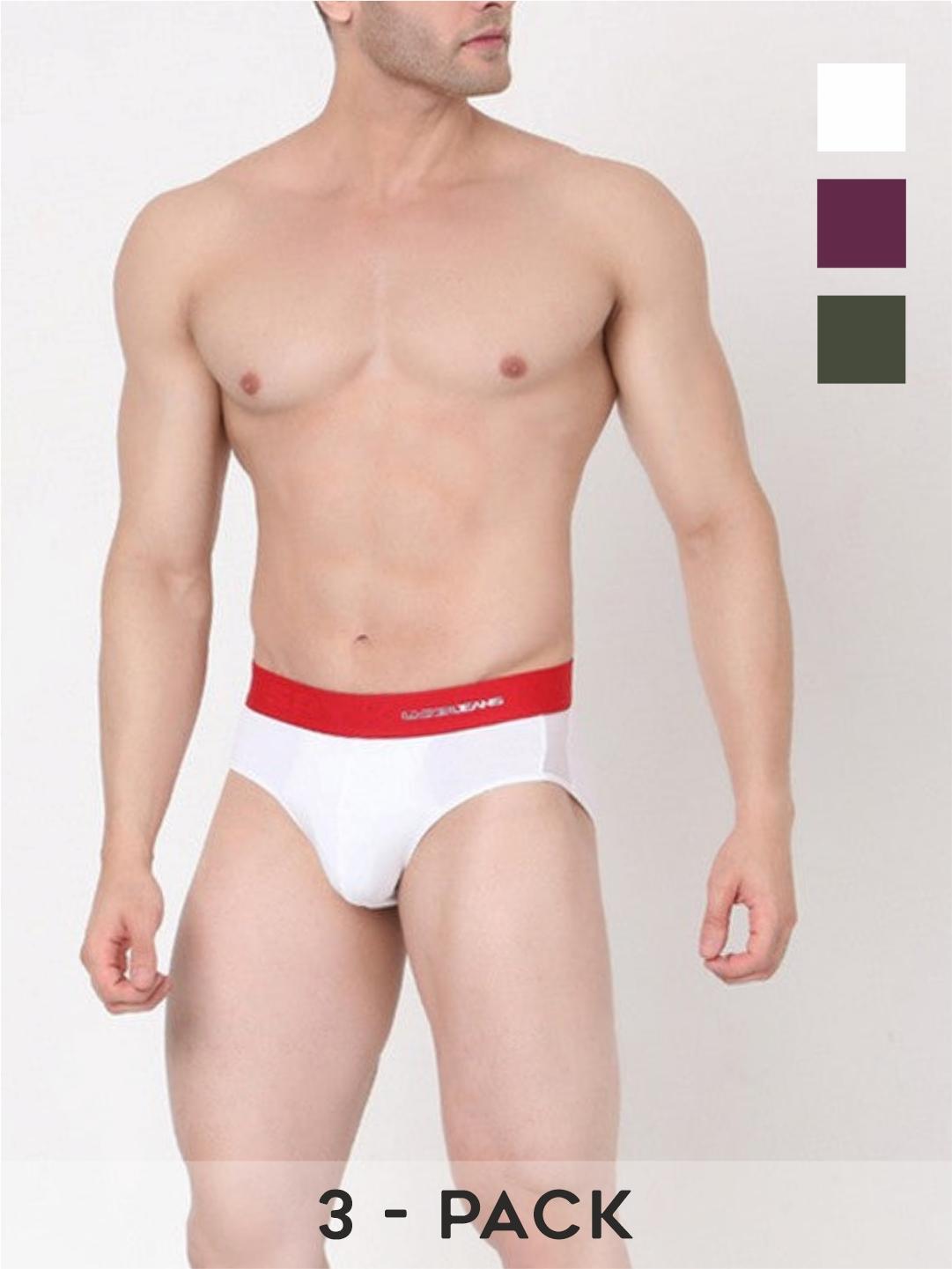 Underjeans By Spykar Cotton Briefs For Men (Pack of 3)