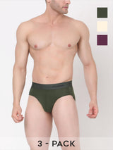 Underjeans Pack Of 3 Cotton Blend Briefs