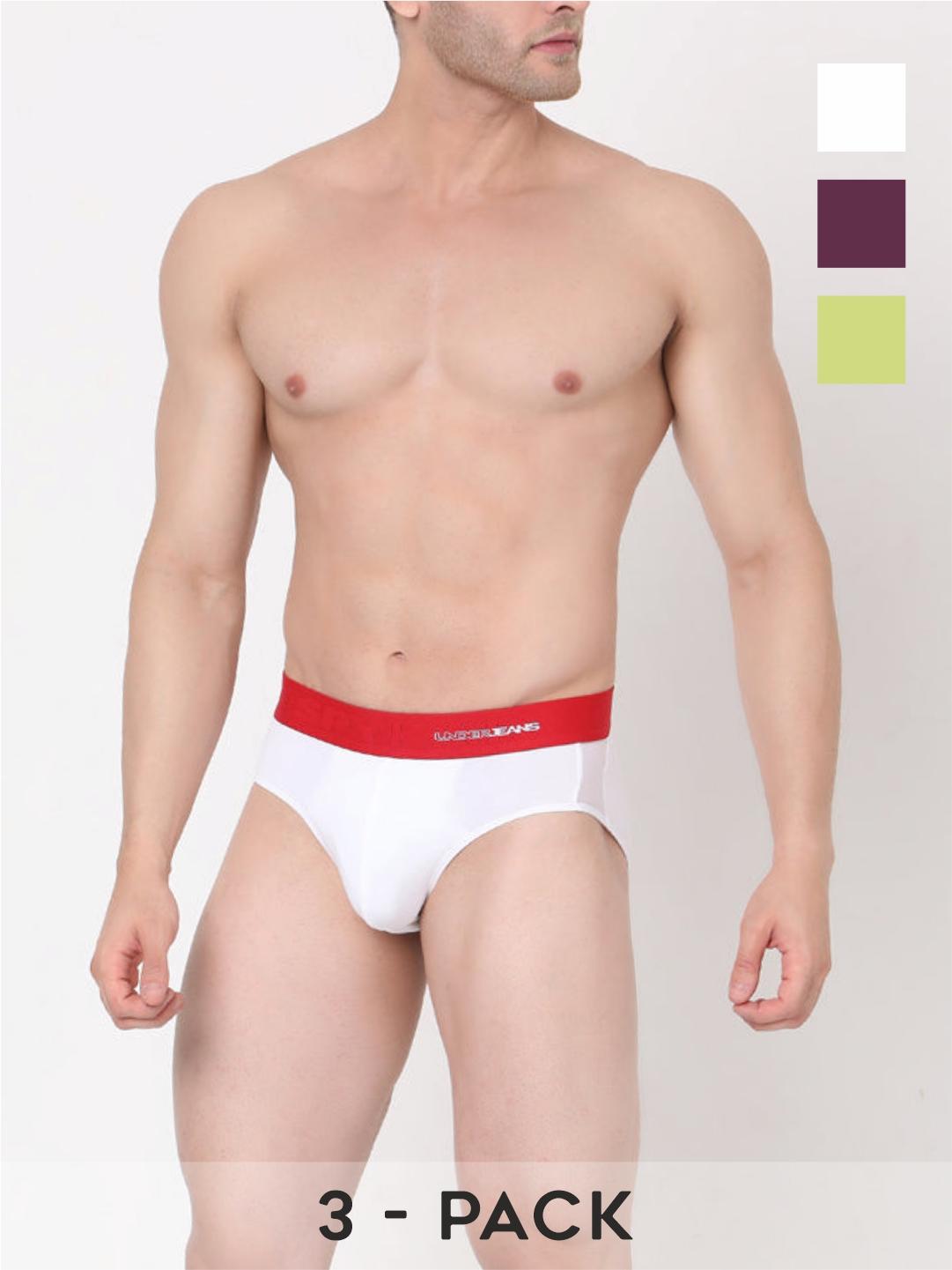 Underjeans Pack Of 3 Cotton Blend Briefs