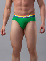 Underjeans Pack Of 2 Multicolor Cotton Blend Brief