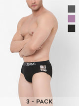 Underjeans Pack Of 3 Cotton Blend Briefs