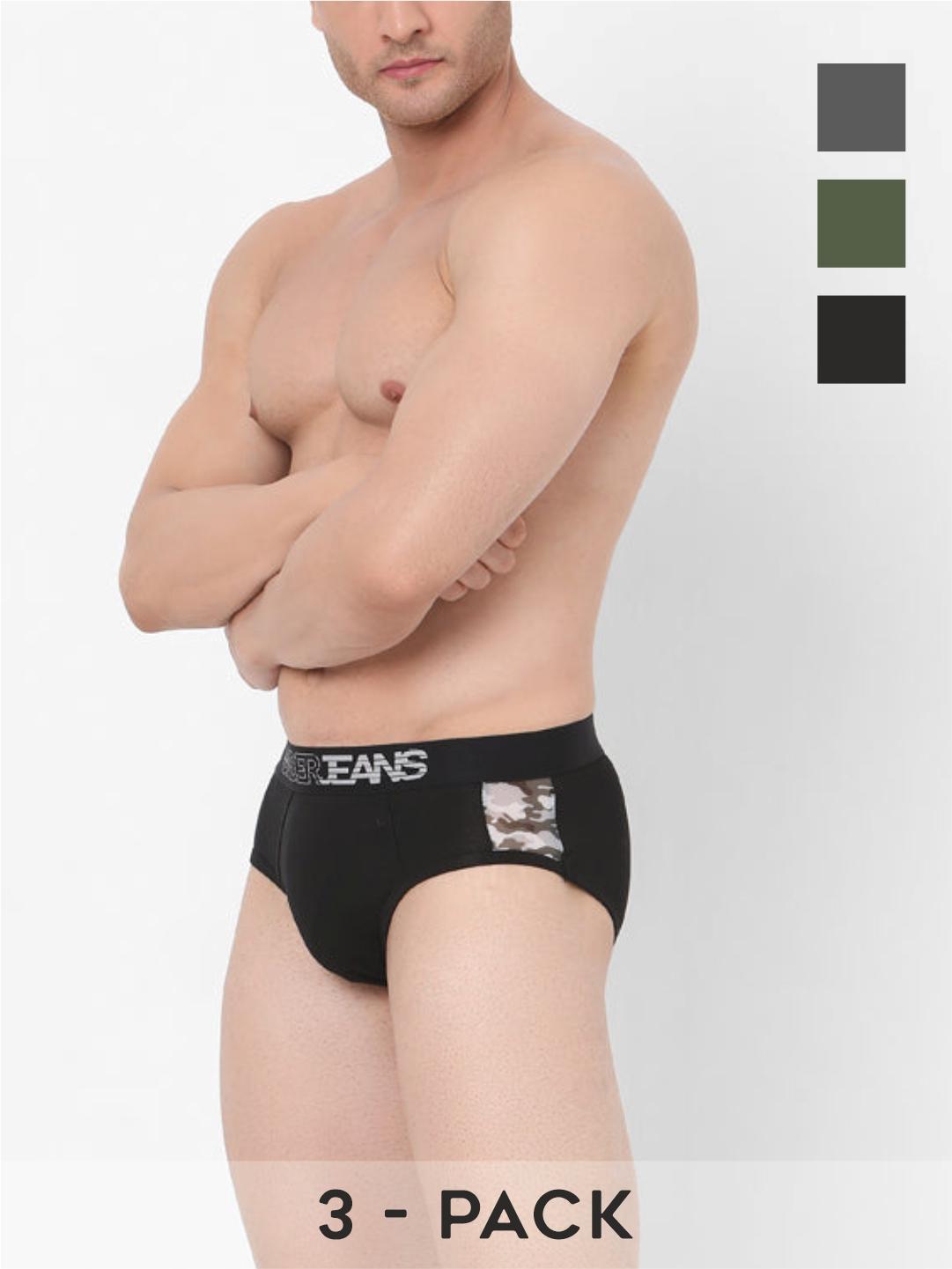 Underjeans Pack Of 3 Cotton Blend Briefs
