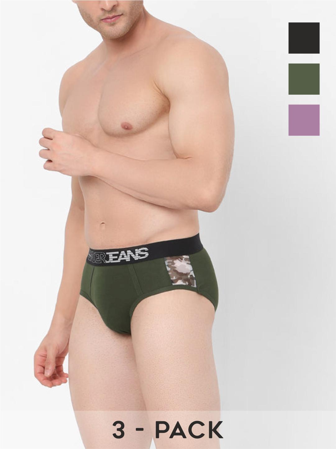 Underjeans Pack Of 3 Cotton Blend Briefs