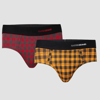 Underjeans Pack Of 2 Cotton Blend Mid Rise Briefs