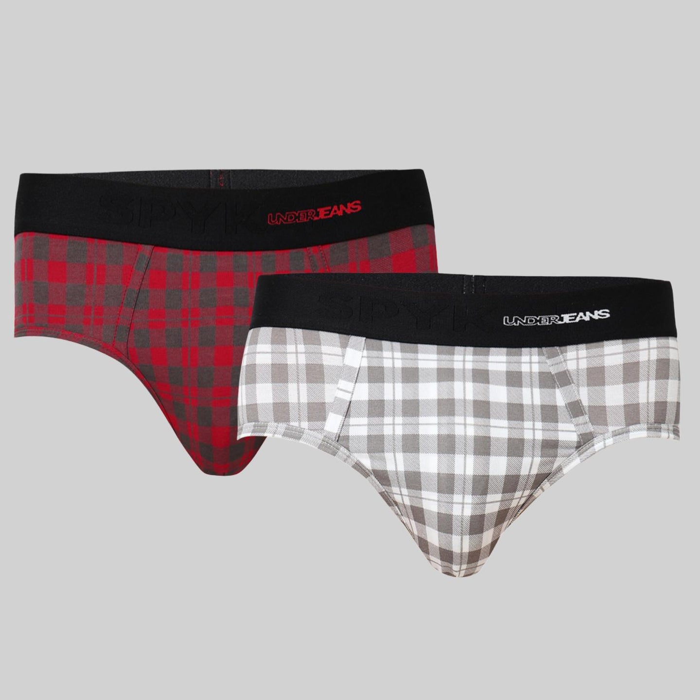 Underjeans Pack Of 2 Cotton Blend Mid Rise Briefs