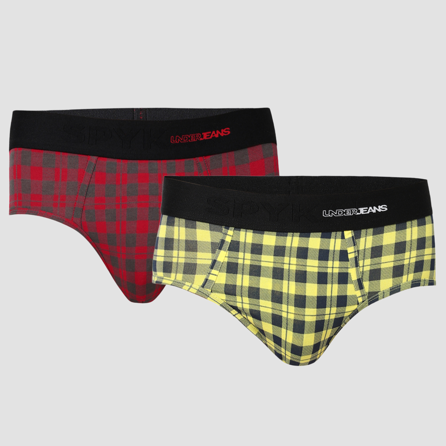 Underjeans Pack Of 2 Cotton Blend Mid Rise Briefs