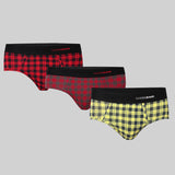 Underjeans Pack Of 3 Cotton Blend Mid-Rise Briefs