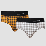 Underjeans Pack Of 2 Cotton Blend Mid Rise Briefs