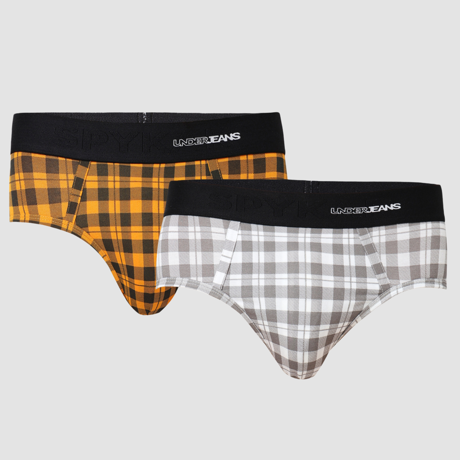Underjeans Pack Of 2 Cotton Blend Mid Rise Briefs