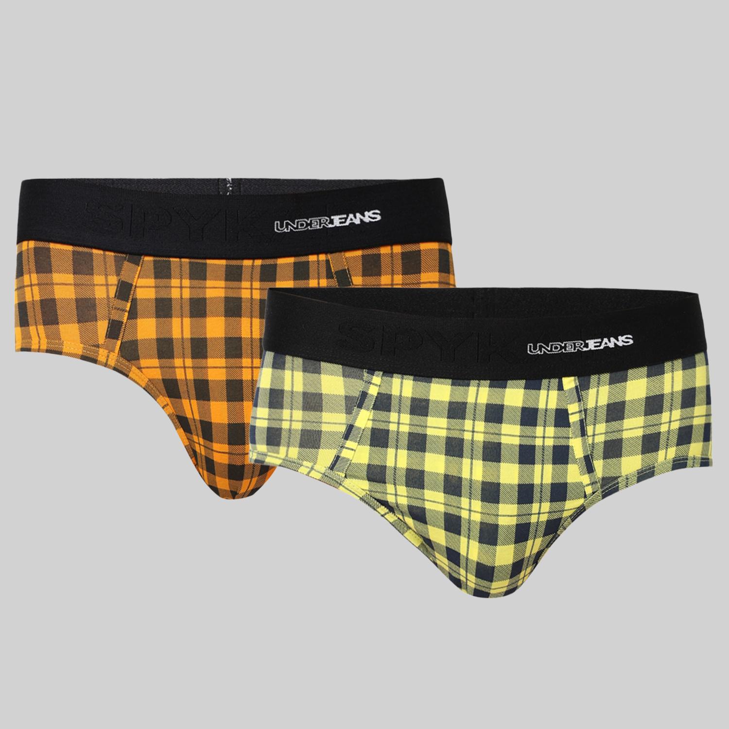 Underjeans Pack of 2  Cotton Blend Mid Rise Mid-Rise Briefs