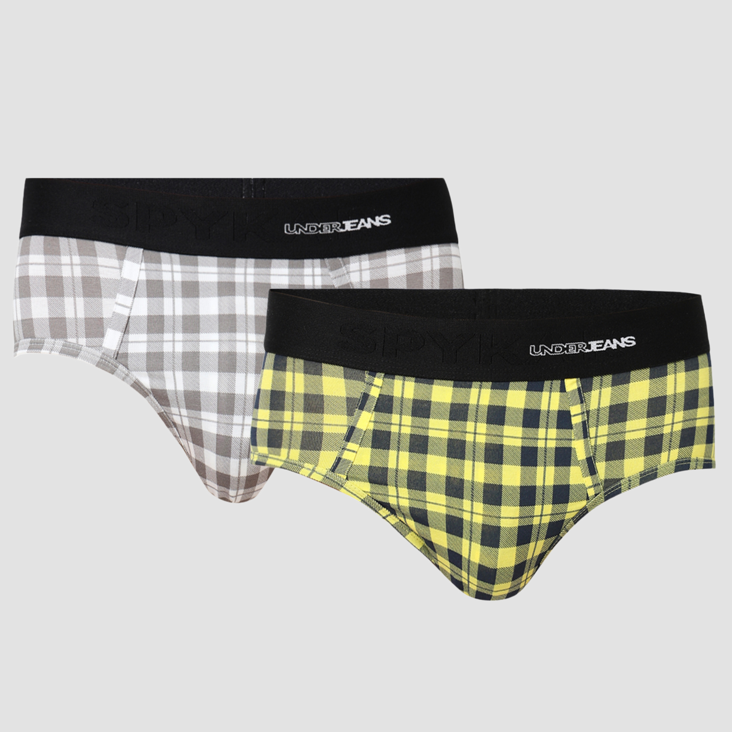 Underjeans Pack Of 2 Cotton Blend Mid Rise Briefs