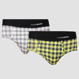 Underjeans Pack Of 2 Cotton Blend Mid Rise Briefs