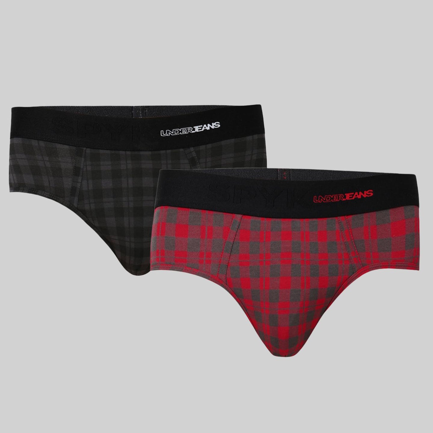 Underjeans Pack Of 2 Cotton Blend Mid Rise Briefs