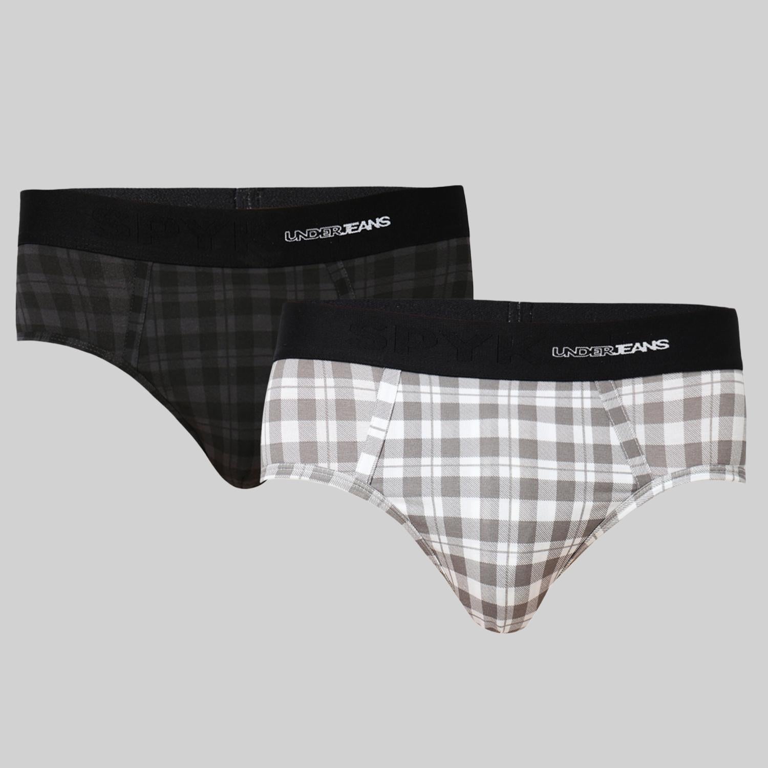 Underjeans Pack of 2  Cotton Blend Mid Rise Mid-Rise Briefs