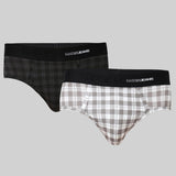 Underjeans Pack Of 2 Cotton Blend Mid Rise Briefs