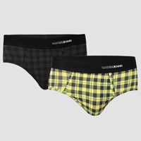 Underjeans Pack Of 2 Cotton Blend Mid Rise Briefs