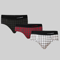Underjeans Pack Of 3 Cotton Blend Mid-Rise Briefs