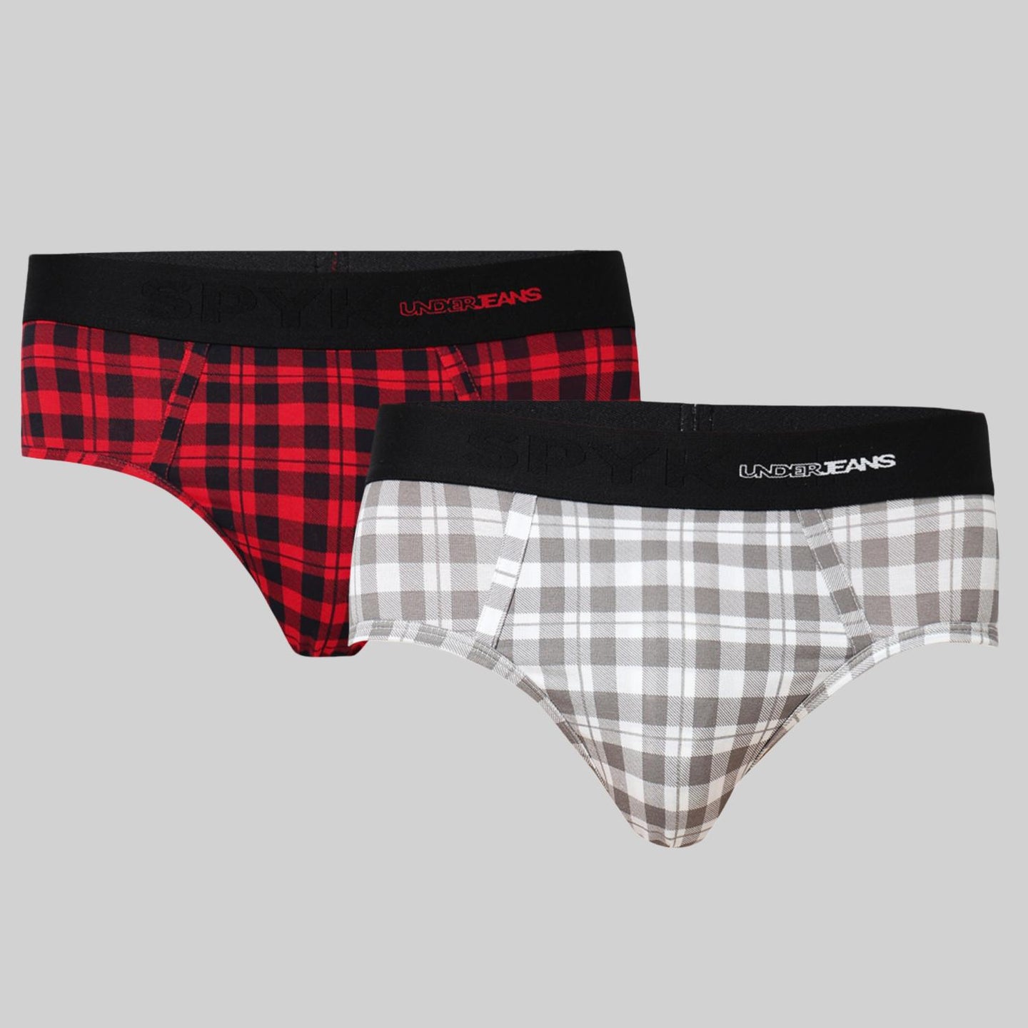 Underjeans Pack Of 2 Cotton Blend Mid Rise Briefs