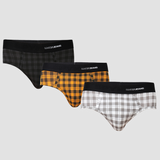 Underjeans Pack Of 3 Cotton Blend Mid-Rise Briefs