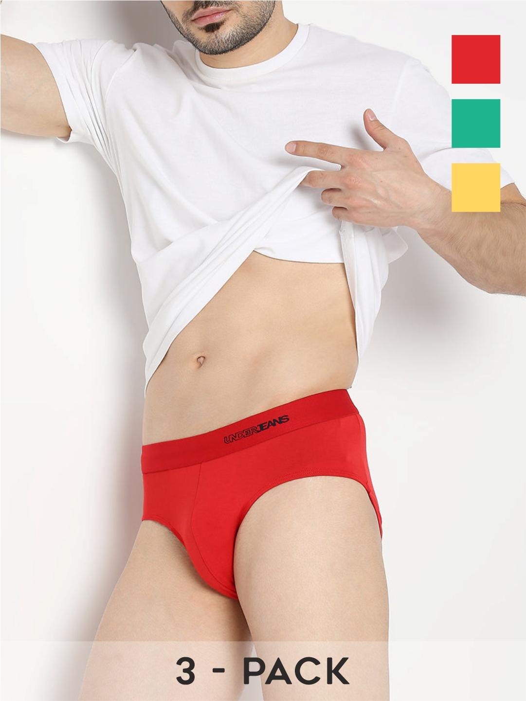 Underjeans By Spykar Micromodal Briefs For Men (Pack of 3)