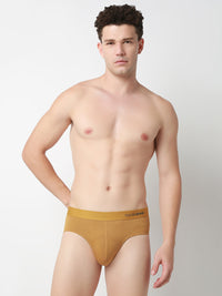 Underjeans Khaki Mid-Rise Solid Ultrasoft Brief
