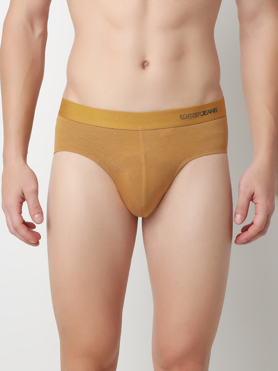 Underjeans Khaki Mid-Rise Solid Ultrasoft Brief