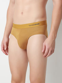 Underjeans Khaki Mid-Rise Solid Ultrasoft Brief