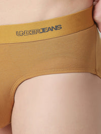Underjeans Khaki Mid-Rise Solid Ultrasoft Brief