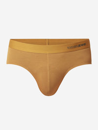 Underjeans Khaki Mid-Rise Solid Ultrasoft Brief