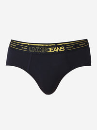 Underjeans Navy Mid-Rise Solid Ultrasoft Brief