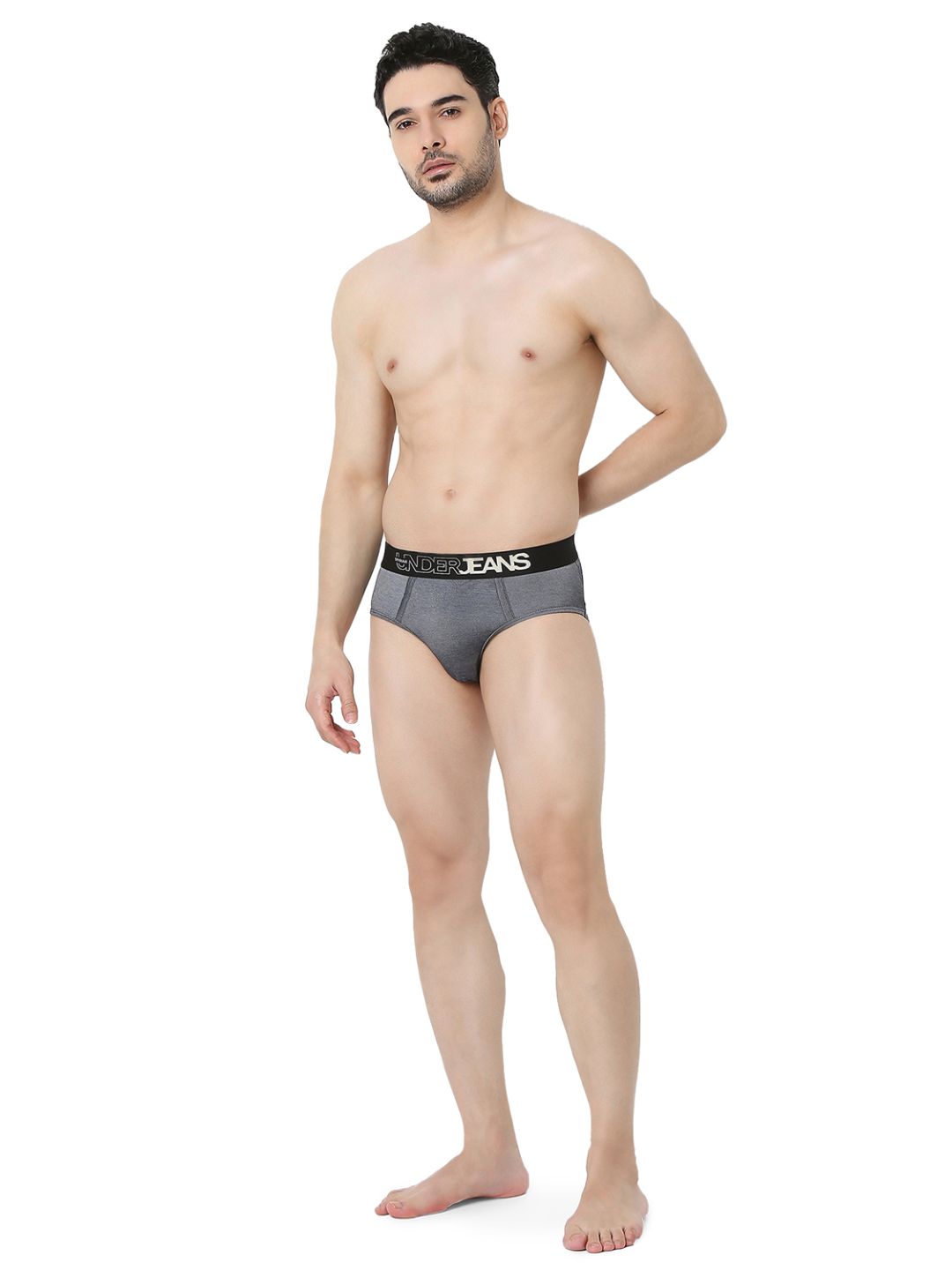 Underjeans Dark Blue Regular Fit Brief