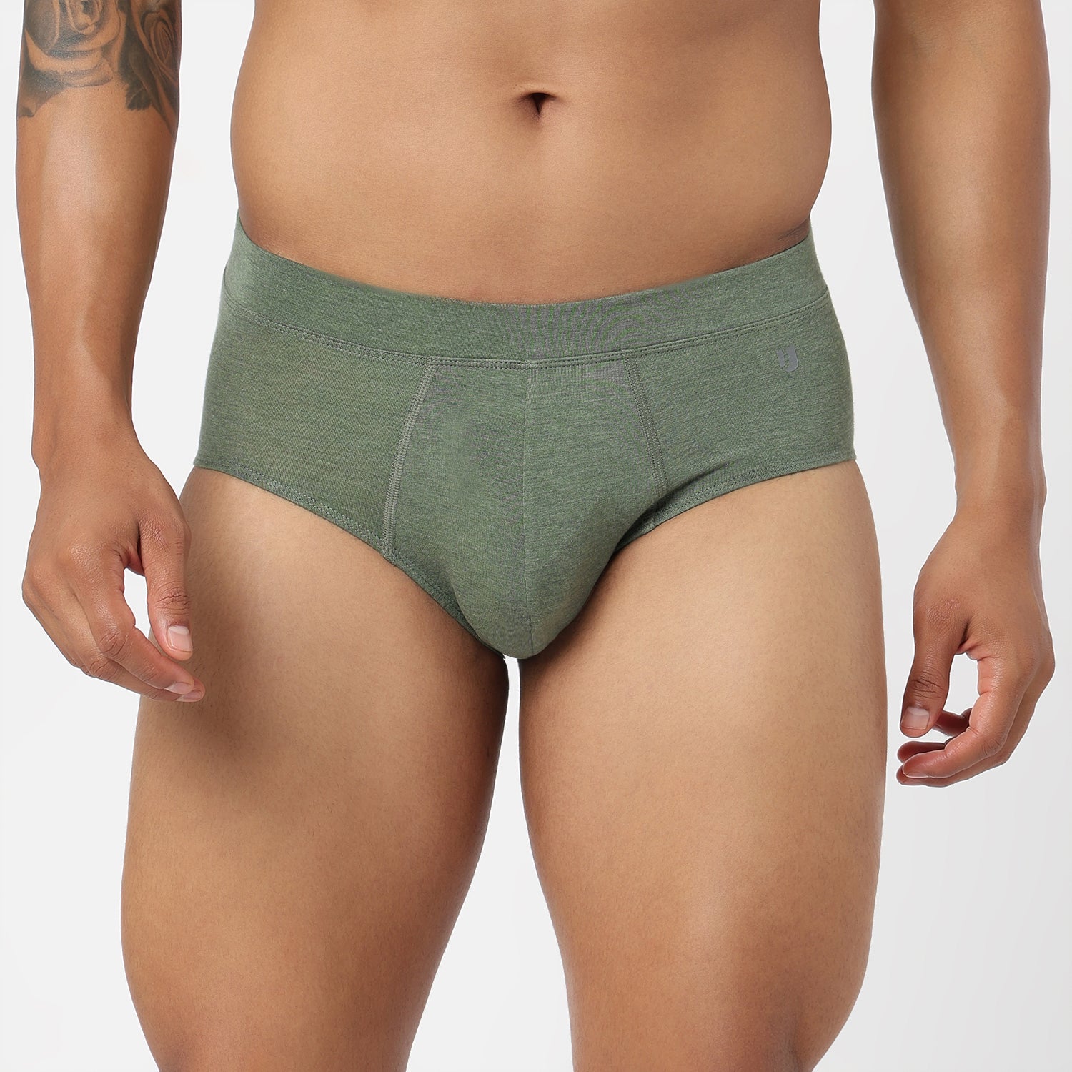 Underjeans Olive Spandex Brief